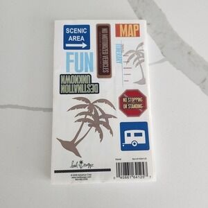 Heidi Swapp Travel stickers Road Trip Palm Tree Scrapbook 2006 - 44 sheets